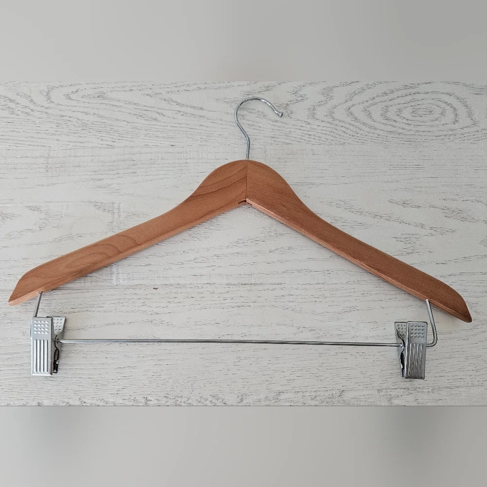 Wooden Coat and Suit Hangers Various Styles Lot Of 8